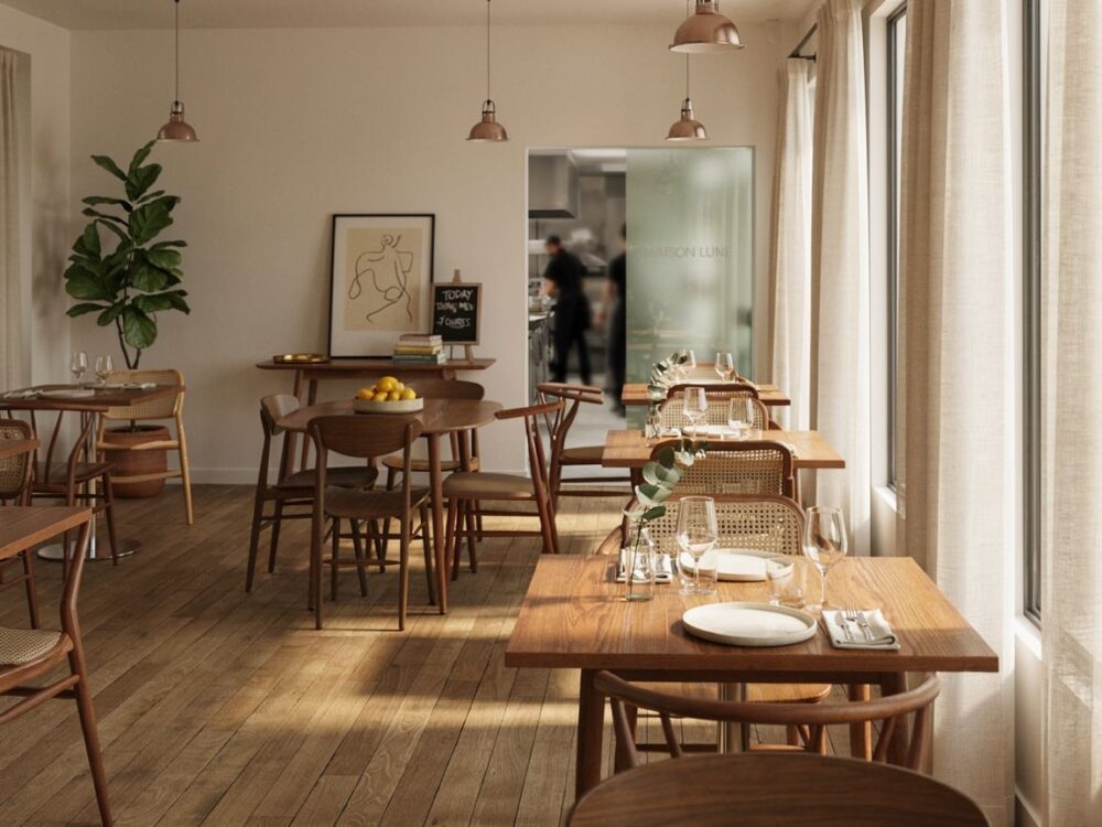 nowoczesne wnętrze restauracji