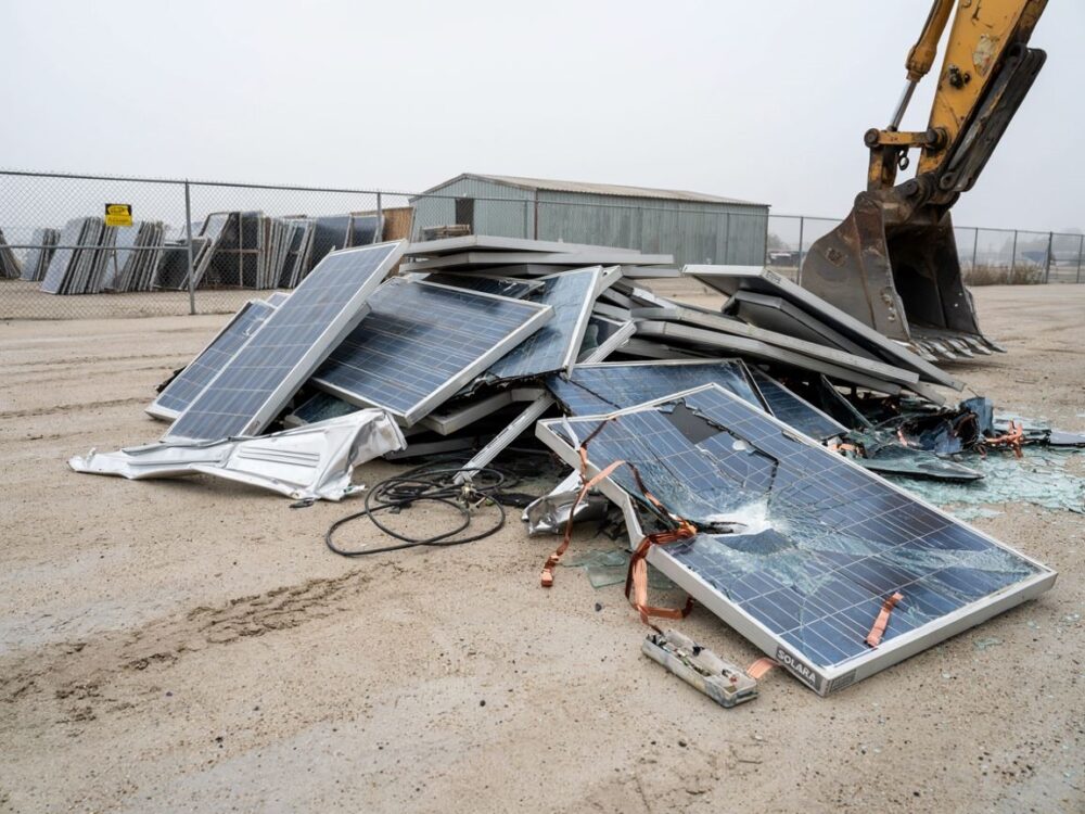 proces recyklingu paneli PV