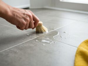 proces zmywania fugi narzędziem